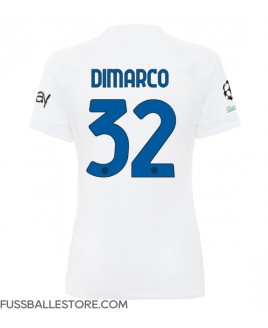 Günstige Inter Milan Federico Dimarco #32 Auswärtstrikot Damen 2023-24 Kurzarm